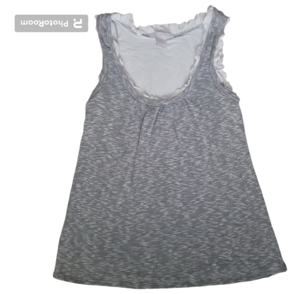 Charlotte Russe Grey Layered Tank Top - S